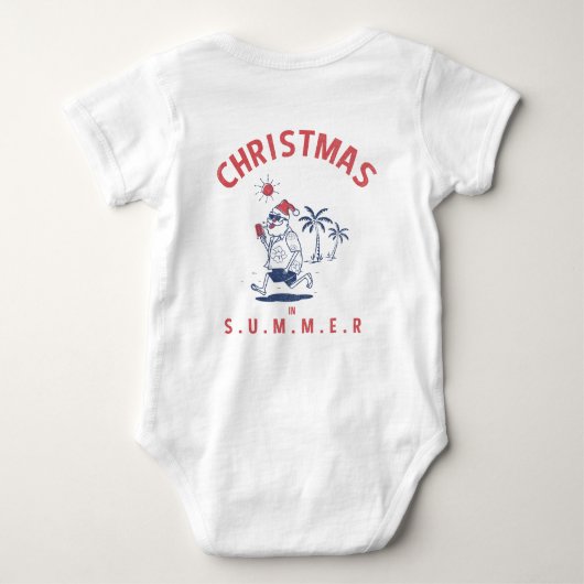 Grappig kerstfeest in juli romper (Achterkant)