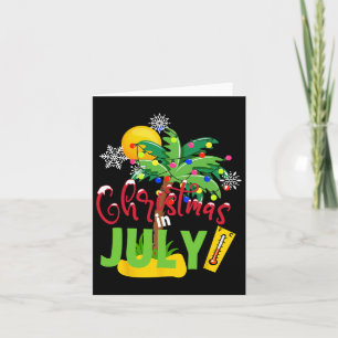 Grappig kerstfeest in juli T-shirt zomervakantie Kaart