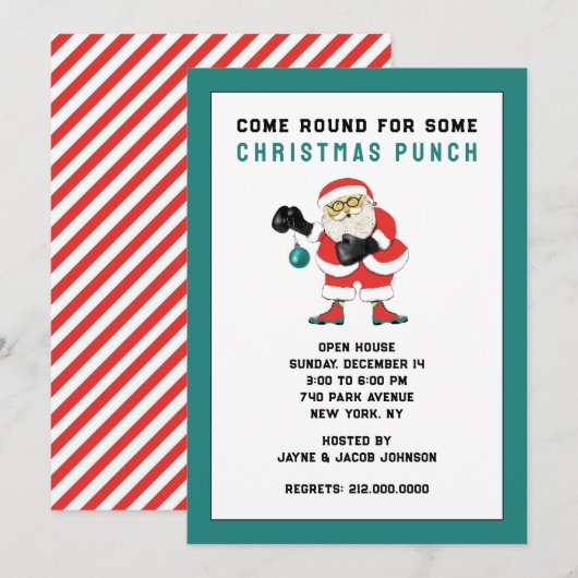 Grappig kerstfeest kaart (Voorkant / Achterkant)