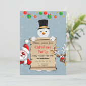 Grappig kerstfeest kaart (Staand voorkant)