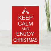 Grappig kerstfeest Kaart BEWAART CALM EN GEEFT CHR (Voorkant)
