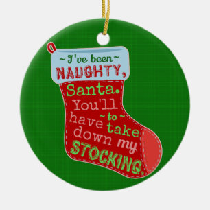 Grappig kerstfeest, kerstman, stoppelaar keramisch ornament