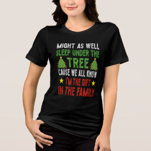 Grappig kerstfeest Kinder kerstpyjama meisjes Tri-Blend Shirt