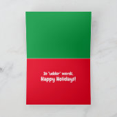 Grappig kerstfeest Koe - Moooey Kerstmis Kaart (Binnen)