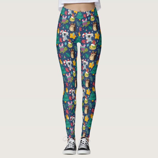 Grappig kerstfeest leggings (Voorkant)
