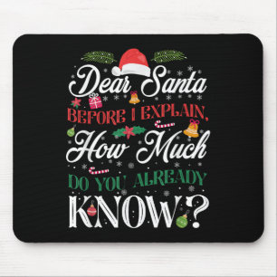 Grappig kerstfeest Lieve Sint hoeveel weet jij  Muismat