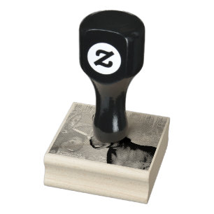 Grappig kerstfeest met pet op kerst rubberstempel