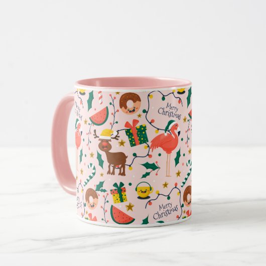 Grappig kerstfeest mok (Voorkant links)