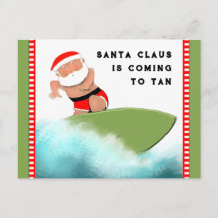 Grappig Kerstfeest op het Strand Briefkaart