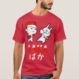 Grappig kerstfeest Pajama, Anime Baka Idiot Rabbit T-shirt