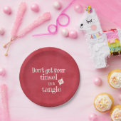 Grappig kerstfeest papieren bordje (Feest)