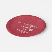 Grappig kerstfeest papieren bordje (Gekanteld)