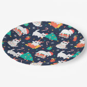 Grappig kerstfeest papieren bordje (Gekanteld)