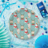 Grappig kerstfeest papieren bordje (Feest)