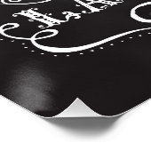 Grappig kerstfeest Posters Beste Santa Chalkboard Perfect Poster (Hoek)