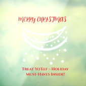 Grappig Kerstfeest Raamsticker (Vel 3)