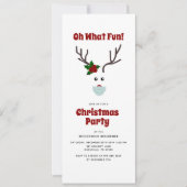 Grappig Kerstfeest Rendier uitnodiging (Voorkant)