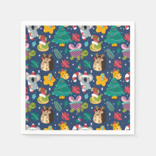 Grappig kerstfeest servet