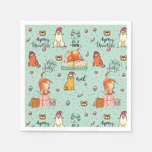 Grappig kerstfeest servet (Voorkant)