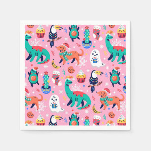 Grappig kerstfeest servet