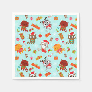 Grappig kerstfeest servet