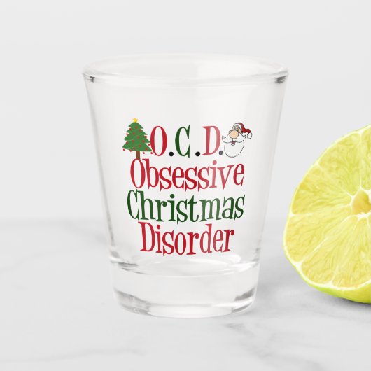 Grappig kerstfeest shot glas (Voorkant)
