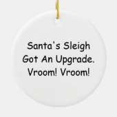 Grappig kerstfeest, sinterkletssnuifje geüpgraded keramisch ornament (Achterkant)