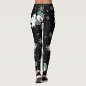 Grappig kerstfeest Snowman Pattern-Leggings. Leggings (Achterkant)