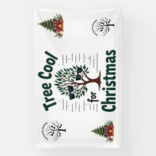 Grappig kerstfeest spandoek (Verticaal)