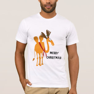 Grappig kerstfeest T-Shirt - Camel in Reindeer Sui