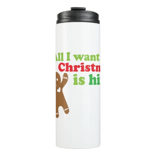 Grappig kerstfeest thermosbeker (Voorkant)