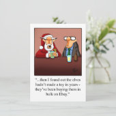 Grappig kerstfeest uitnodigingen (Staand voorkant)