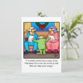 Grappig kerstfeest uitnodigingen (Staand voorkant)