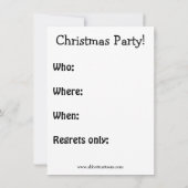 Grappig kerstfeest uitnodigingen (Achterkant)