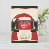 Grappig kerstfeest uitnodigingen (Staand voorkant)