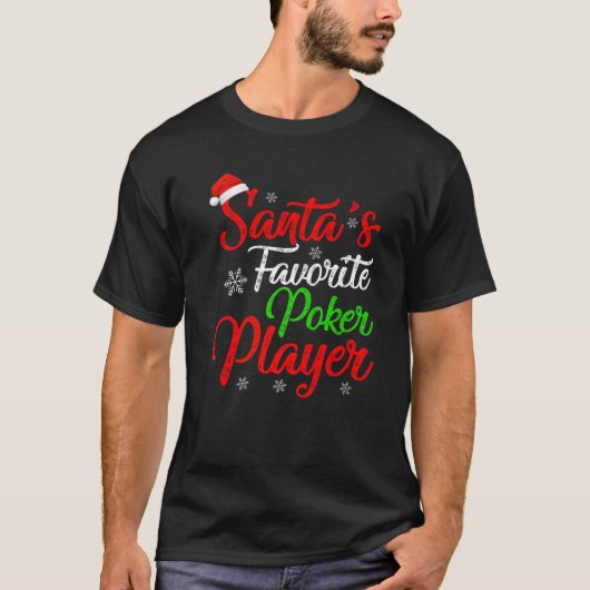 Grappig kerstfeest van de kerstman met favoriete p t-shirt (Voorkant)
