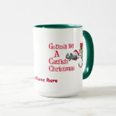 Grappig kerstfeest Vissen ♫ ♥ kerstmis Mok (Voorkant rechts)