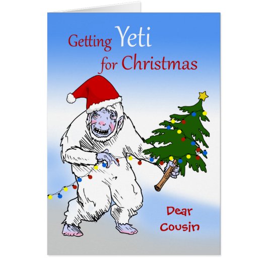 Grappig kerstfeest voor de neef, ben je nog Yeti? (Voorkant)