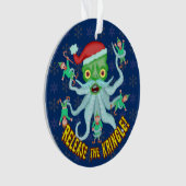 Grappig kerstfeest, vrijlating van de Kringle Sant Ornament (voorkant)