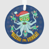 Grappig kerstfeest, vrijlating van de Kringle Sant Ornament (achterkant)