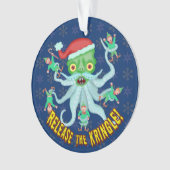 Grappig kerstfeest, vrijlating van de Kringle Sant Ornament (voorkant)