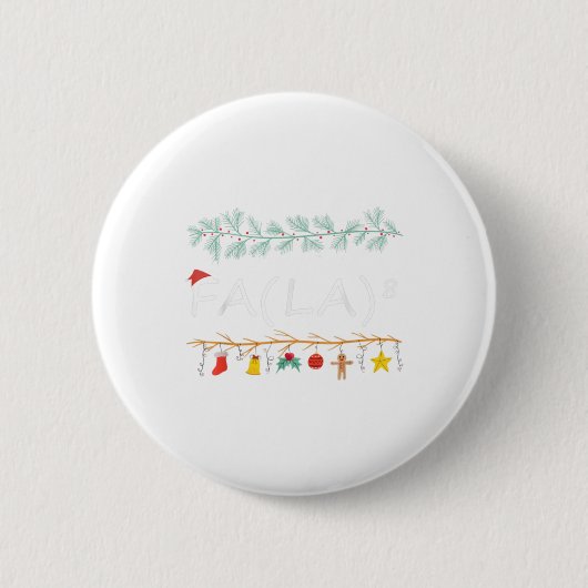 Grappig kerstfeest Wiskunde voor schenker T-Sh Ronde Button 5,7 Cm (Voorkant)
