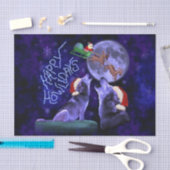 Grappig kerstfeest Wolf Pun Happy Howlidays Humor Tissuepapier (Craft)