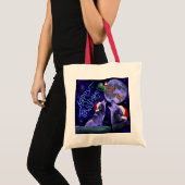 Grappig kerstfeest Wolf Pun Howlidays Humor Tote Bag (Voorkant (product))