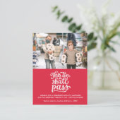 Grappig kerstfeestdagen Foto aangepaste tekst Briefkaart (Staand voorkant)