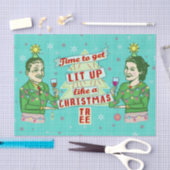 Grappig kerstfeestfeest met recorder Drink vakanti Tissuepapier (Craft)