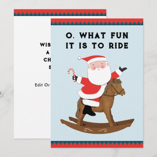 Grappig kerstfeestkaartjes feestdagenkaart (Voorkant / Achterkant)