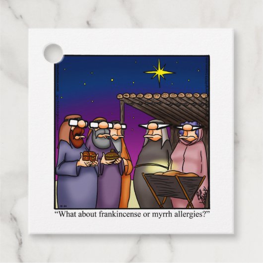 Grappig kerstfeestmaal cadeauLabels Bedankjes Labels (Voorkant)