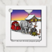 Grappig kerstfeestmaal cadeauLabels Bedankjes Labels (Voorkant)