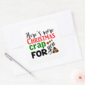 Grappig kerstfeestpoep vierkante sticker (Envelop)